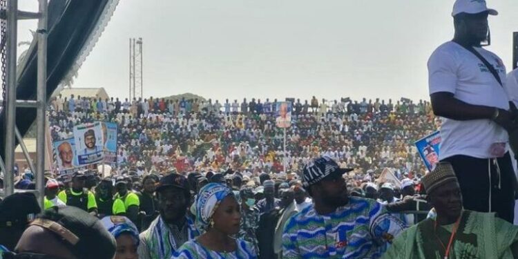 Mammoth Crowd Receives Buhari, Tinubu At Bauchi APC Rally