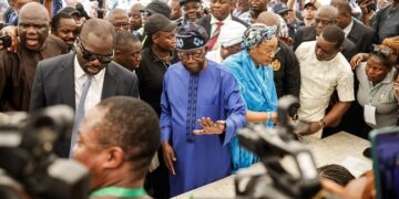 Tinubu Votes In IKeja