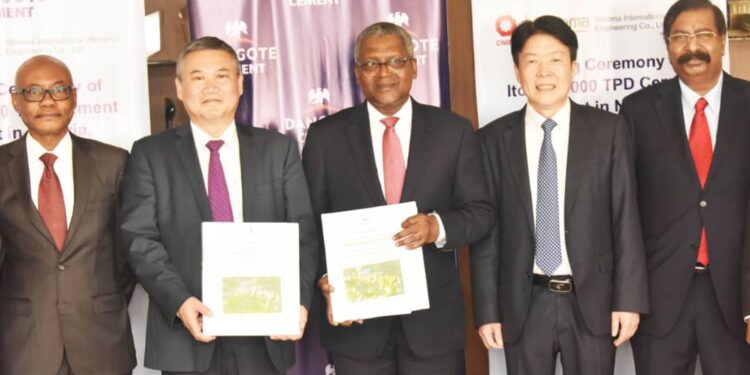 Dangote, Sinoma Sign Agreement On 6Mta Cement Plant In Itori, Ogun State