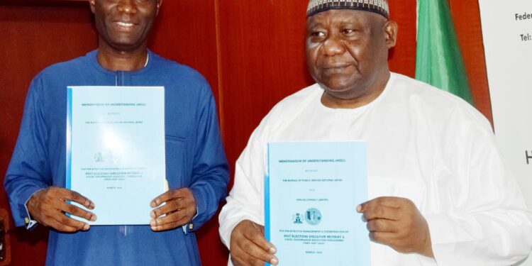 BPSR, UNILAG Sign MoU To Train Elected Governors, Others On Good Governance
