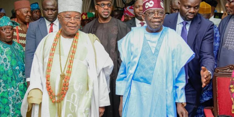 Photos Of President Ahmed Bola Tinubu’s Visit To Alake Of Egbaland
