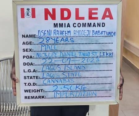 NDLEA Arrests Drug Baron, Artiste Manager Behind Sale Of Drugs In VIP Lagos Night Clubs