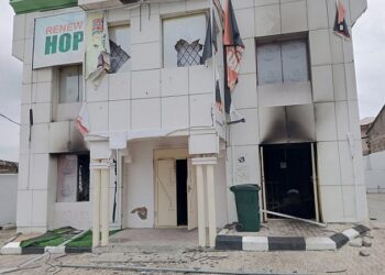 Again, Suspected Thugs Set SDP Governorship Campaign Office Ablaze In Kogi