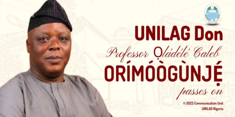 Prof. Orimogunje, UNILAG ICE Director Is Dead