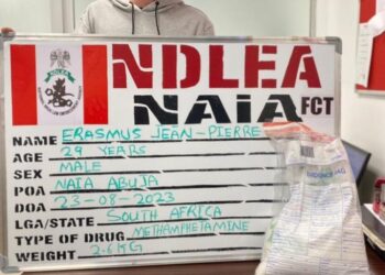 NDLEA Arrests South African With Methamphetamine Consignment At Abuja Airport