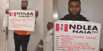 NDLEA Arrests  Hong Kong, France-bound Drug Barons At Abuja Airport, Excretes 112kg Cocaine, Heroin