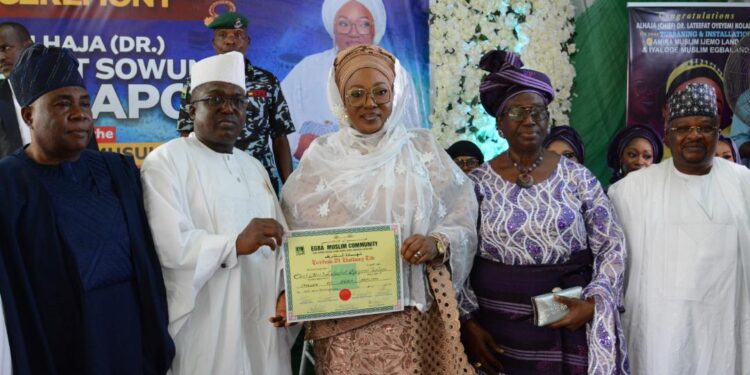Abiodun Extols Dr Oyeyemi Kolapo, Says Iyalode Of Egba Muslims Title Represents Her Strength Of Character
