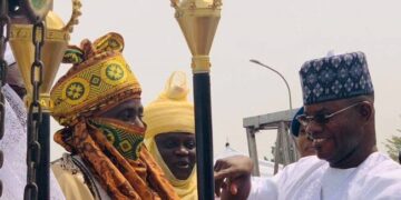 Bello Presents Staff of Office to Maigari of Lokoja, Charges Him On Security, Peace