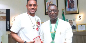 APC Deputy Spokesperson, Duro Meseko Hosts Super Eagles Goal Keeper, Ojo Olorunleke