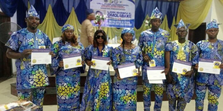 Lions International District Presents Charter Certificate To Ogun Sapphire Lions Club,  Lion Idowu Omolabake Becomes Charter President