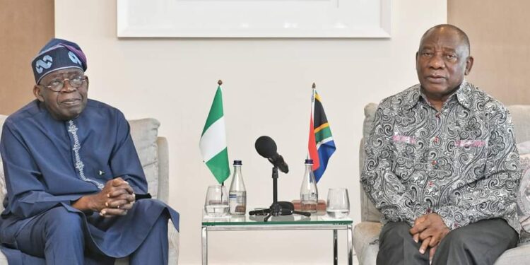 Tinubu, Ramaphosa Meet In Johannesburg, Seek Stronger Ties Between Nigeria South Africa