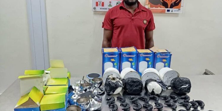 NDLEA Nabs Lagos Auto Parts Dealer Over Heroin, Loud Consignments Concealed In Lamps, Sofa Leg