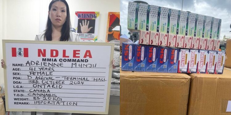 NDLEA Intercepts Opioids Worth N9billion In Rivers, Arrests Canadian Lady For Importing Loud Into Nigeria