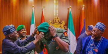 Photos As President Tinubu Decorates Acting COAS Oluyede With New Rank