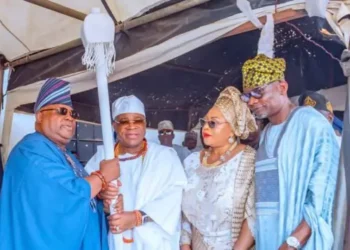 Gov. Adeleke Presents Staff Of Office To New Owa Obokun Of Ijeshaland, Oba Adesuyi Haastrup