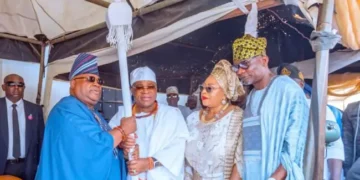 Gov. Adeleke Presents Staff Of Office To New Owa Obokun Of Ijeshaland, Oba Adesuyi Haastrup