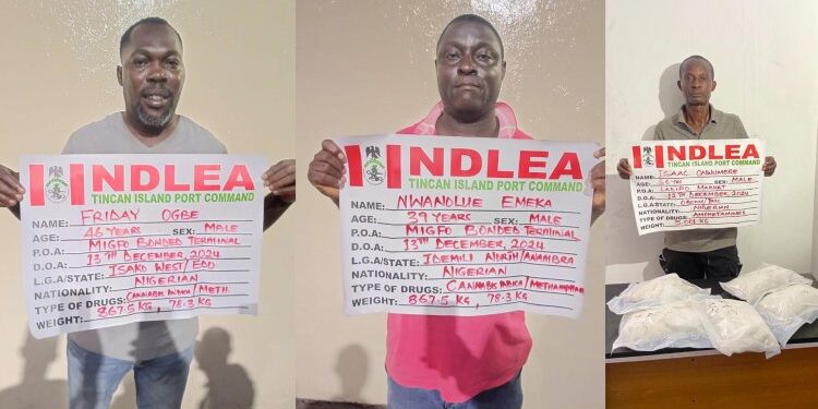NDLEA Arrests Three Suspects Linked To Importation Of N3.3billion Methamphetamine, Loud From Canada