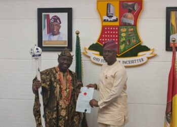 Makinde Presents Staff, Certificate Of Office To New Alafin, Prince Abimbola Owoade