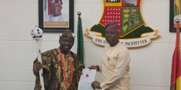 Makinde Presents Staff, Certificate Of Office To New Alafin, Prince Abimbola Owoade