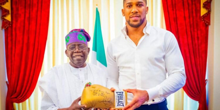 Boxing Champion, Anthony Joshua Visits President Tinubu