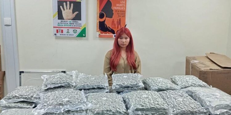 NDLEA Arrests Thai Lady While Attempting To Smuggle 46.60kg Illicit Drugs Into Nigeria