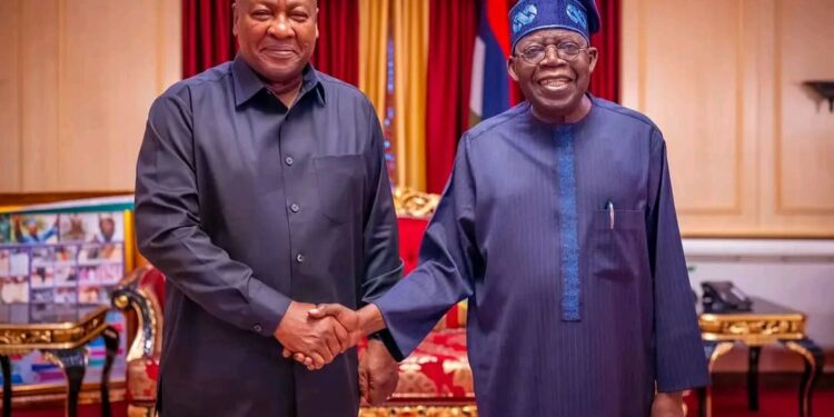 Tinubu Receives Ghana’s President Mahama In Abuja