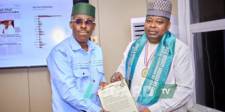 CESVO Confers Ethics And Integrity Ambassador Award On Ododo’s Spokesman, Ismaila Isah