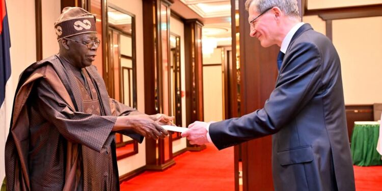 President Tinubu Receives Letter of Credence From New Russian  Ambassador to Nigeria
