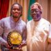 Ademola Lookman Visits, Presents CAF Award To President Tinubu