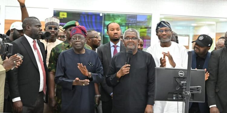 President Tinubu Visits Dangote Refinery, Commissions New Roads In Lekki