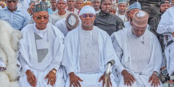 Governor Ododo Joins Other Dignitaries To Observe Eid Kabir Prayer In Okene