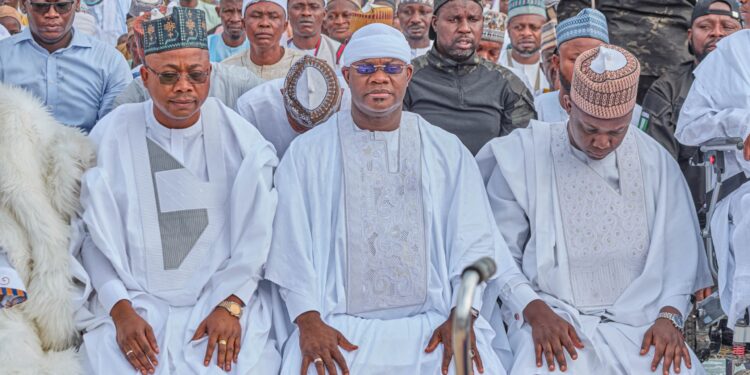 Governor Ododo Joins Other Dignitaries To Observe Eid Kabir Prayer In Okene
