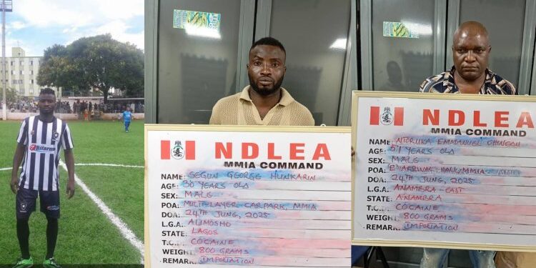 Ex-International Footballer, Four Others In NDLEA Net For Cocaine Smuggling