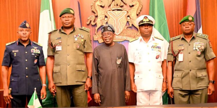 President Tinubu Holds Maiden Meeting With New Service Chiefs