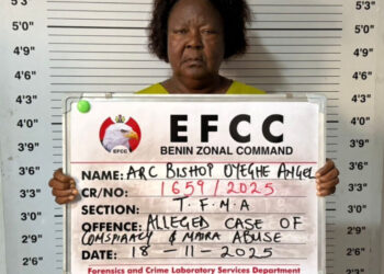 EFCC Arrests Female Archbishop Over Congregants’ spraying Of Naira Notes On Live Cow During Church Event