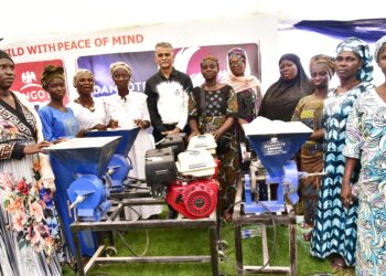 Dangote Cement Ibese, Distributes Laptops, Grinding Machines In Host Communities