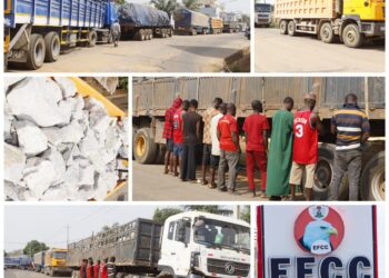 EFCC Arrests 10 Illegal Miners, Seizes Trucks Load With Lithium, Tin, Lepidolite In Kwara