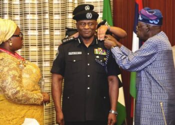 President Tinubu Swears In Tunji Disu As Acting IGP, Urges Him To Restore Peace, Strengthen Security