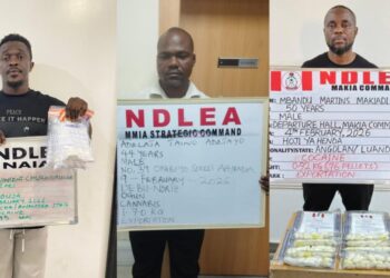 NDLEA Arrests China-based Nigerian, Two Angolans For Excreting 260 Wraps Of Cocaine