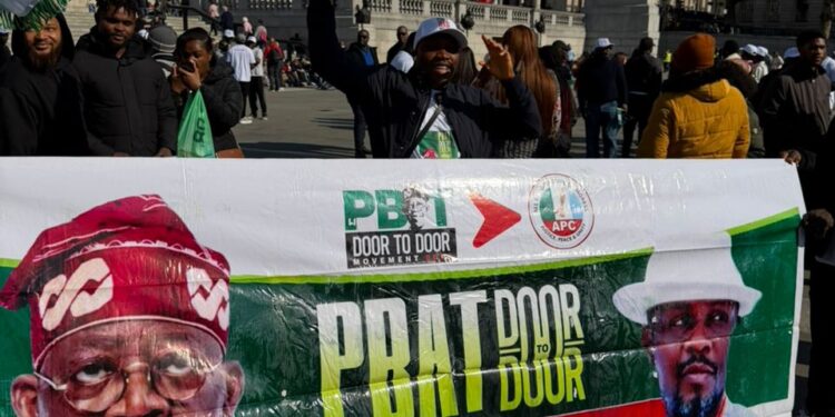 PBAT Door 2 Door Members Hold  Solidarity Rally In London To Mark Tinubu’s UK State Visit