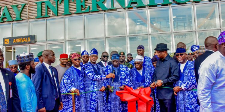 President Tinubu, Akpabio, Obasanjo Laud Abiodun At Inauguration Of Gateway Airport, Gateway Airline