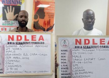 NDLEA Intercepts 2.8kg Cocaine Heading To UK, Arrest Lagos Fashion Designer Over Importation Of 2.90kg Loud From America