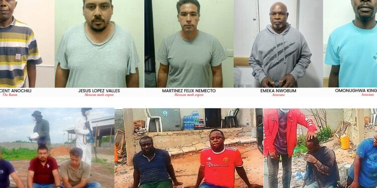 ​NDLEA Bust Nigerian-Mexican Drug  Cartel, Recovers N480billion Meth In Ogun, Arrests Baron, 3 Mexicans, 6 Others