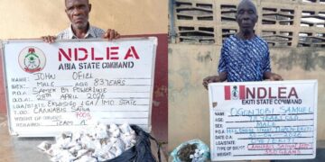 NDLEA Nabs 83-year-old, 78-year-old Grandpas For Drug Trafficking In Abia, Ekiti