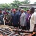 Gov. Mbah Lauds DSS, Army, Others, Inspects Arms Cache Seized From ESN Terrorists
