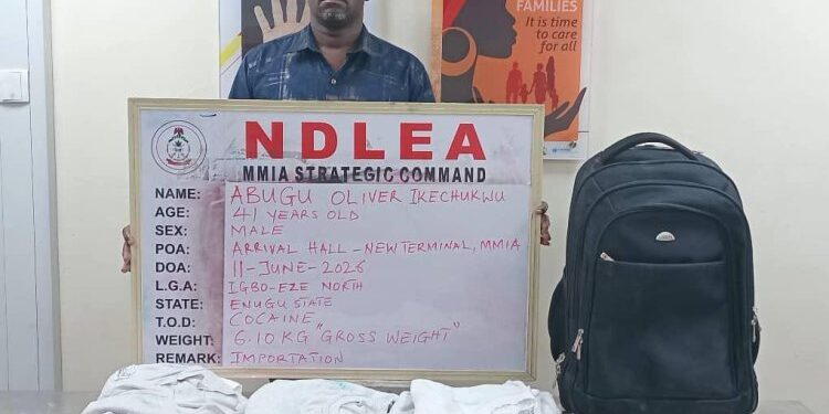 NDLEA Nabs Brazil-based Nigerian Businessman With 6.10kg Liquid Cocaine Concealed In Shirts, Towel