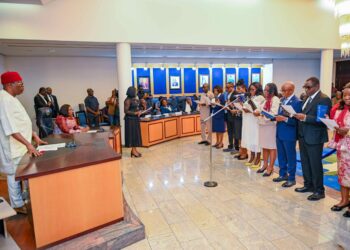 Fubara Swears In 12 Permanent Secretaries, Tasks Them On Integrity, Service