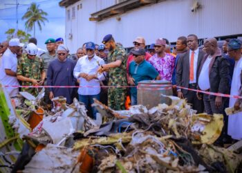 Governor Aiyedatiwa Visits Scene of Igbokoda Military Plane Crash, Says Pilot Averted Bigger Disaster