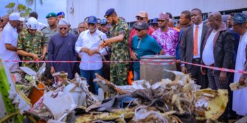 Governor Aiyedatiwa Visits Scene of Igbokoda Military Plane Crash, Says Pilot Averted Bigger Disaster